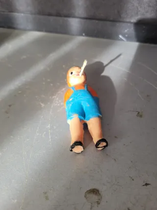 Antiguo muñeco Celuloide Pipo Fumador