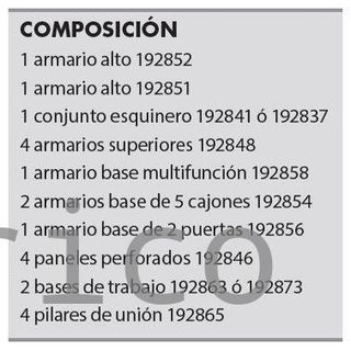 Conjunto Taller 8 Módulos S/Acero Inox Alyco 192838