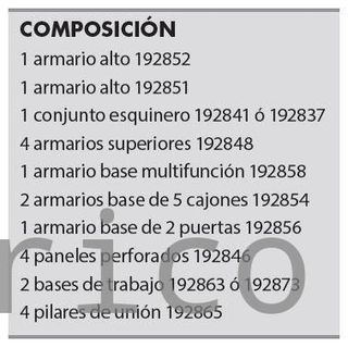 Conjunto Taller 8 Módulos S/Madera Alyco 192839