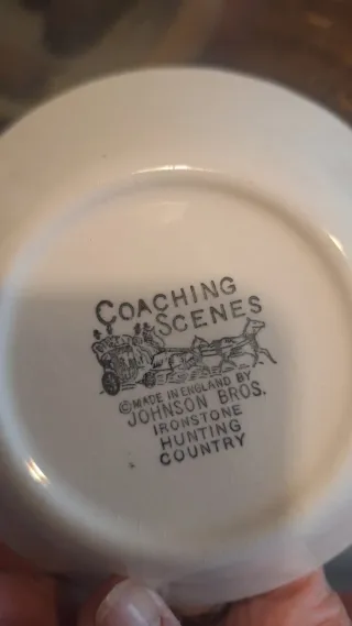 Cuenco decorativo inglés verde y blanco