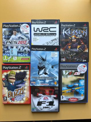 Juegos PS2: F1, PES, WRC, Ace Combat, Kesse