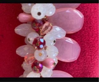 Gargantilla fantasía rosa y dorada