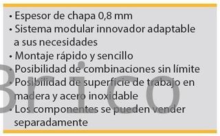 Conjunto Taller 4 Módulos S/Madera Inox Alyco 199011
