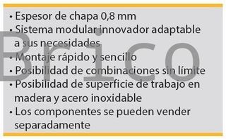 Conjunto Taller 4 Módulos S/Madera Inox Alyco 199011