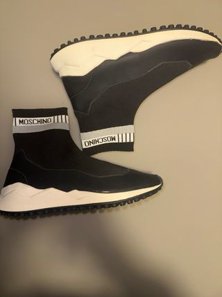 Sneakers Moschino Calza Nere Bianche