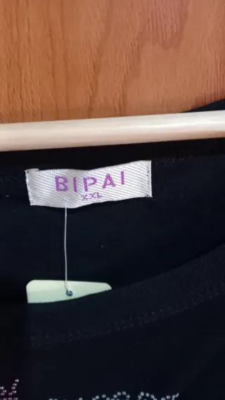 Camiseta tirantes BIPAI mujer negra