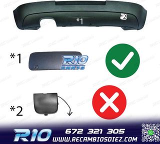 DIFUSOR VOLKSWAGEN VW GOLF 5 03-08 LOOK GTI GANCHO REMOLQUE