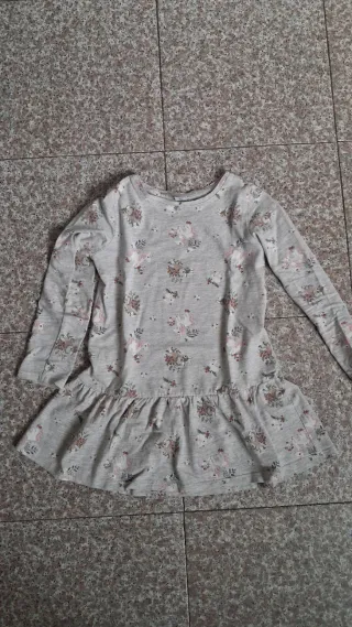 Vestito cotone bambina unicorno floreale