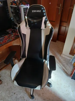 Silla Gaming ZeNeZ Negra y Blanca