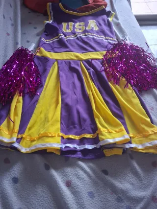 Disfraz Animadora USA con Pompones
