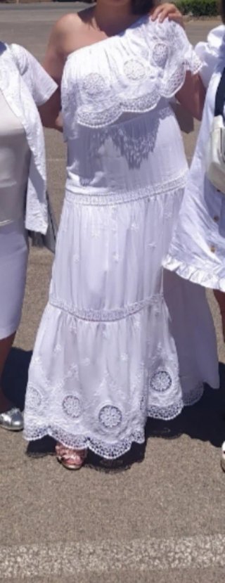 Vestido Ibicenco Blanco Talla Única