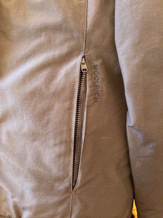 Piumino Woolrich donna blu con cappuccio