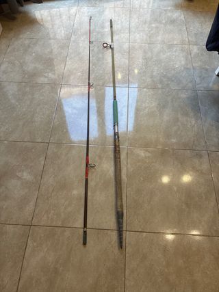 Caña de pescar de dos tramos