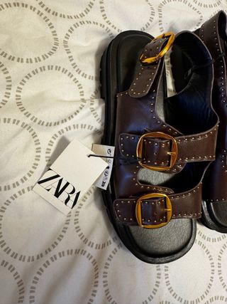 Sandalias Zara Marrones nuevas con etiqueta