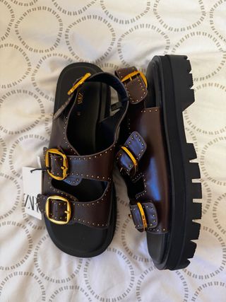 Sandalias Zara Marrones nuevas con etiqueta