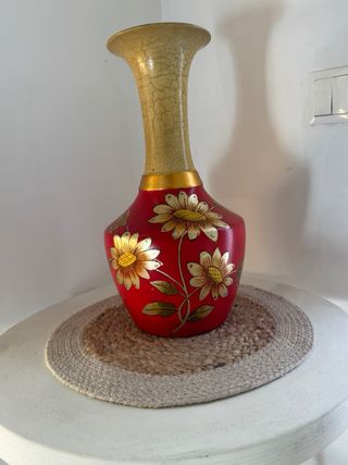 Jarrón antiguo decorativo floral, vintage