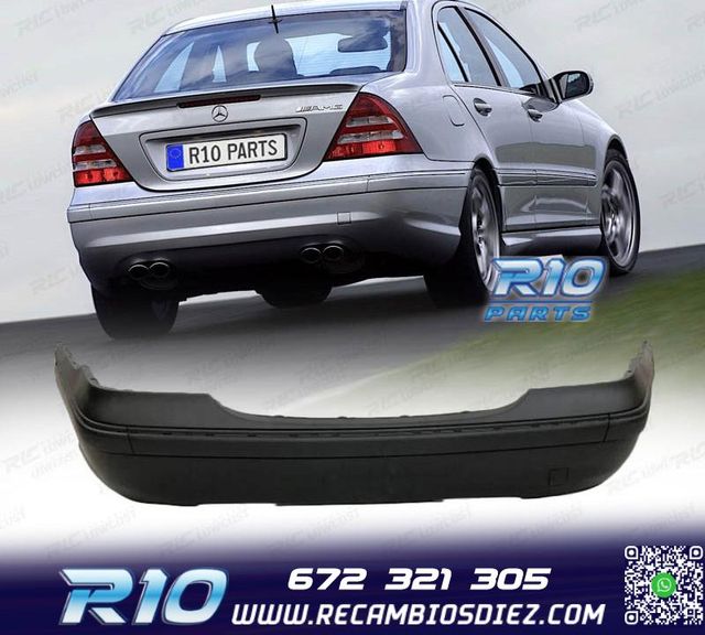 PARAGOLPES TRASERO MERCEDES CLASE C W203 SEDAN 01-07 LOOK