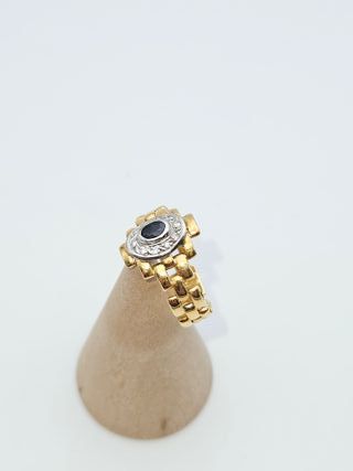 Anillo Oro 18K Bismark con Diamantes, 5,62gr, T-17