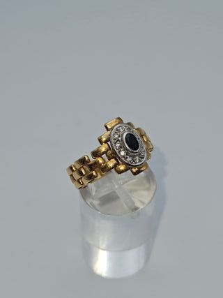 Anillo Oro 18K Bismark con Diamantes, 5,62gr, T-17