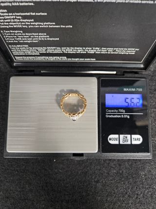 Anillo Oro 18K Bismark con Diamantes, 5,62gr, T-17