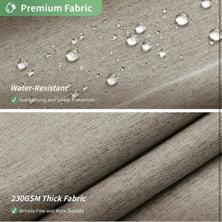 Cortina Ducha Impermeable Efecto Lino