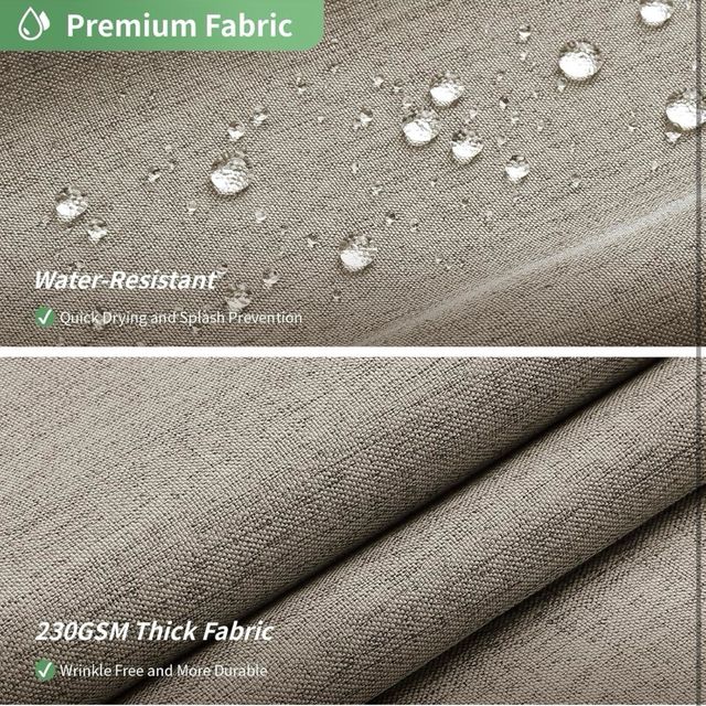 Cortina de Chuveiro Lino Impermeável Bege 183x198