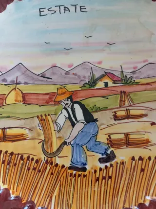 N.4 Piatti Ceramica  rappresentanti le 4 stagioni