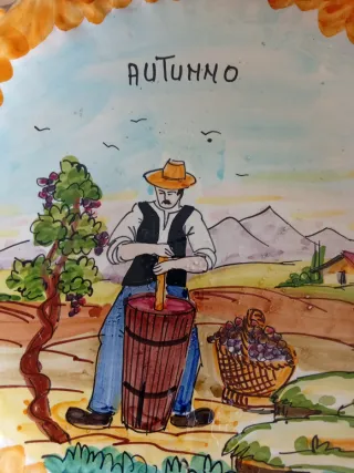 N.4 Piatti Ceramica  rappresentanti le 4 stagioni