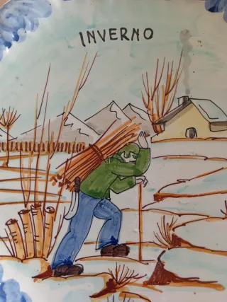 N.4 Piatti Ceramica  rappresentanti le 4 stagioni