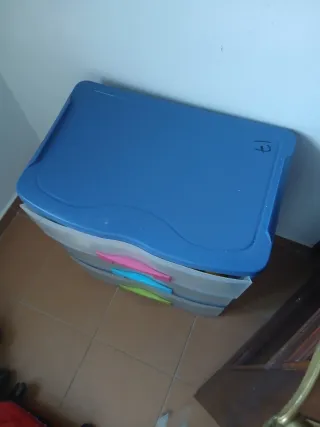 Cajonera Plástico Azul 3 Cajones