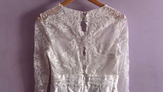 Vestido de Novia Encaje y Satén Blanco