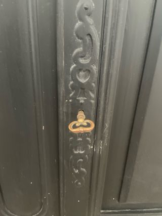 Aparador vintage rustico nero in legno