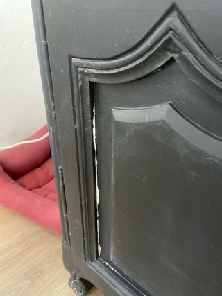 Aparador vintage rustico nero in legno