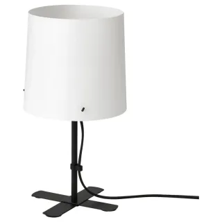 Lámpara de mesa Ikea negra y blanca 2 uds