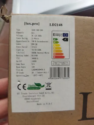 3x Pannello LED 300x300mm