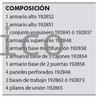 Conjunto Taller 8 Módulos S/Acero Inox Alyco 192838