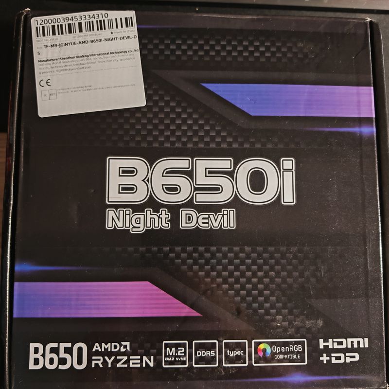 Placa base JGINYUE B650i Night Devil