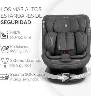 KikkaBoo Silla Coche Bebé ISOFIX 0-36kg