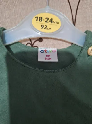 Vestido menina verde 18 meses