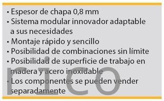 Conjunto Taller 4 Módulos S/Madera Inox Alyco 199011