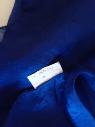 Pañuelo/Fular de Seda Azul