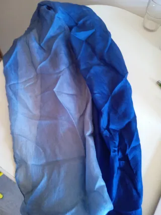 Pañuelo/Fular de Seda Azul