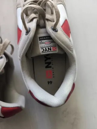 Zapatillas NYC T44 Blancas con Rojo