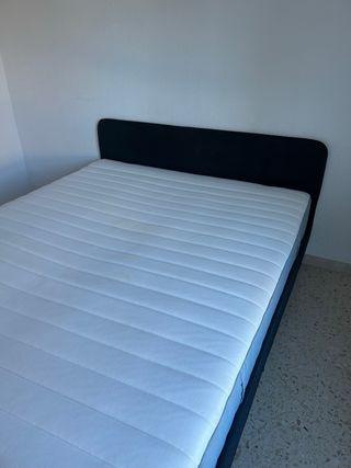 Cama 160x200 con Colchón y Protector
