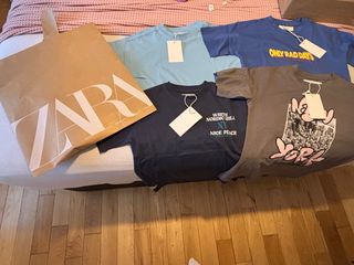 Lote 4 camisetas Zara niño T7/8 nuevas