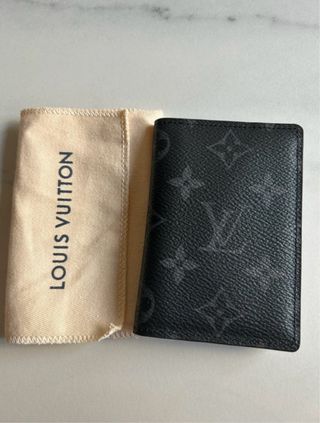 Cartera Louis Vuitton Billetero Bolsillo Negro Gri