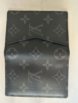 Cartera Louis Vuitton Billetero Bolsillo Negro Gri