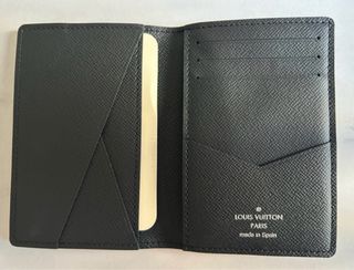 Cartera Louis Vuitton Billetero Bolsillo Negro Gri
