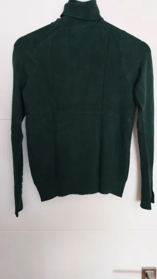 Jersey cuello alto Zara verde botella