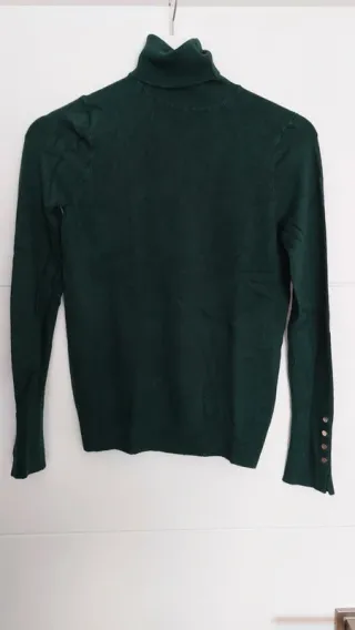 Jersey cuello alto Zara verde botella
